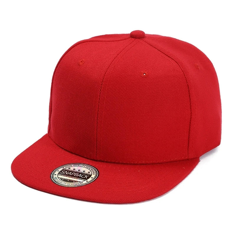 Color-Blocked Flat-Brim Baseball Cap Versatile Sunshade and Sun Protection Hat Hip-Hop Hat Snapback Caps