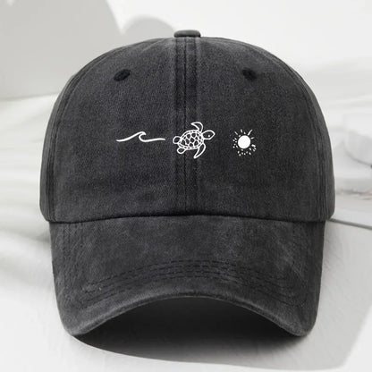 Turtle Pattern Printed Baseball Cap