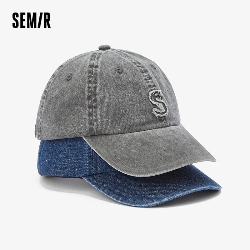 Semir Men Washed Denim Baseball Cap Cotton
