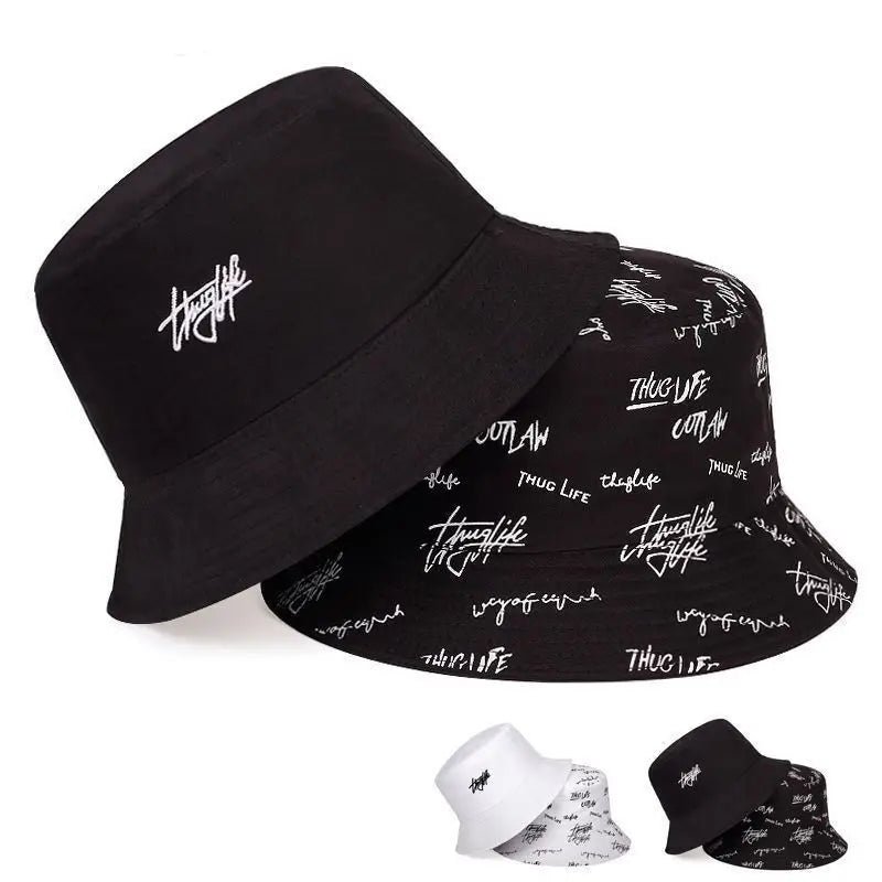 Unisex Style Trendy Versatile Double-Sided Printed Fisherman Hat