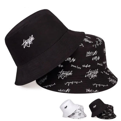 Unisex Style Trendy Versatile Double-Sided Printed Fisherman Hat