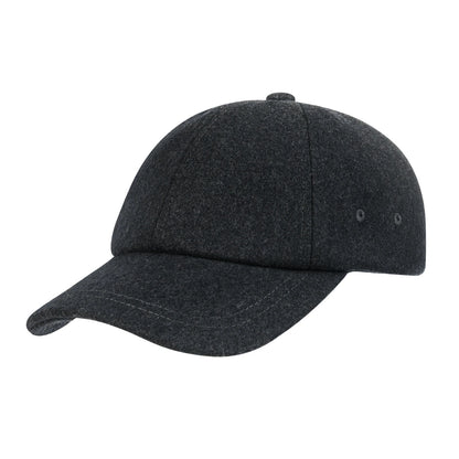 Wool Tweed Baseball Cap Casual Style Soft Unstructured Hat