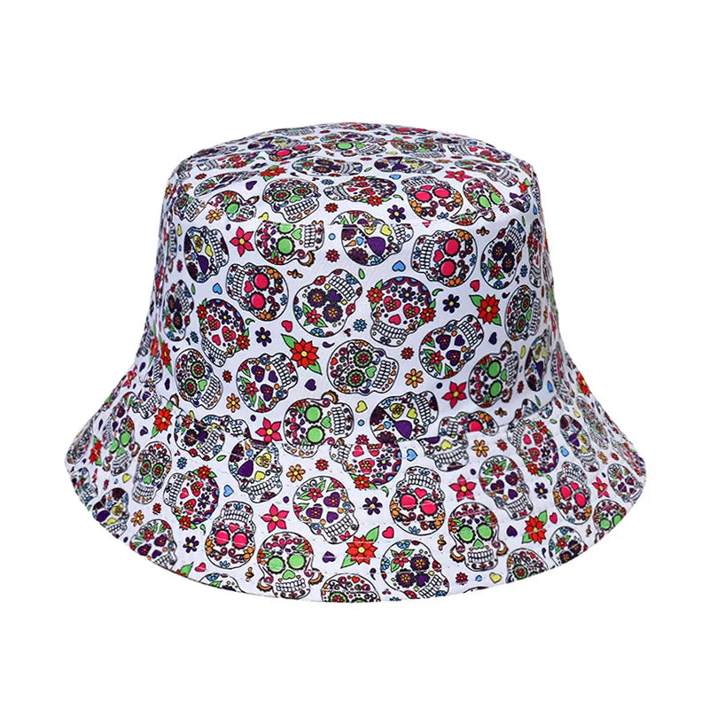 Fashionable Ghost Head Hole Head  Fisherman Hat Bucket Hat