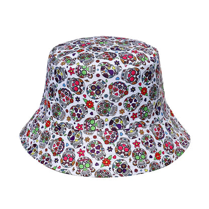Fashionable Ghost Head Hole Head  Fisherman Hat Bucket Hat