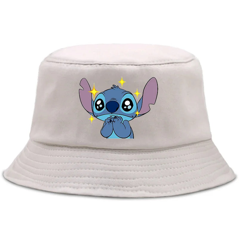 Lilo Stitch Cotton Foldable Bucket Hat Women Hat Boys Girls Fishing Hunting Cap