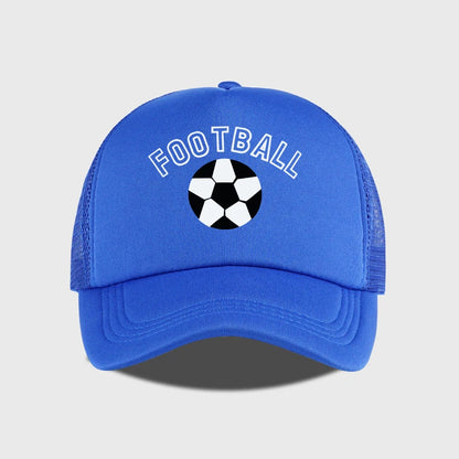 “FOOTBALL” Football-Print Sponge Mesh Cap Baseball Cap