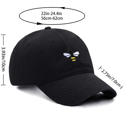 Honeybee Embroidered Baseball Cap For Women Men