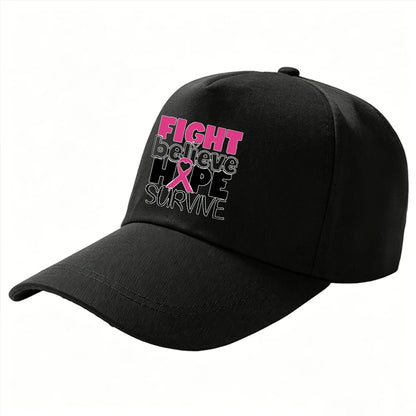 Pink Ribbon Breast Cancer Awareness Halloween Ghost Baseball Cap