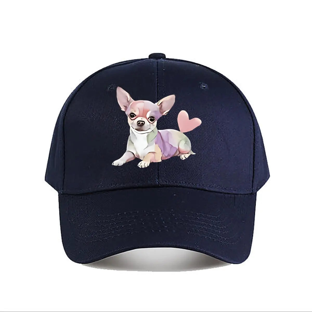Colorful Chihuahua Heart Tail Baseball Cap