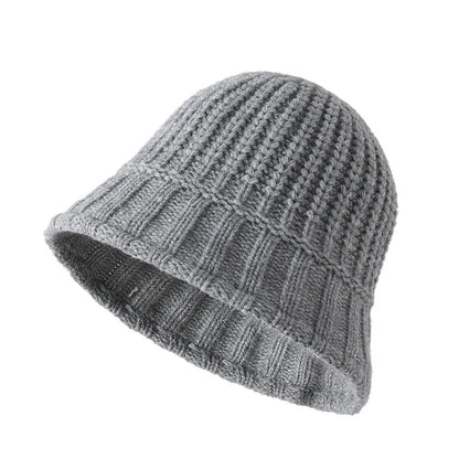 Knitted Bucket Hat Women Winter Autumn Wide brimmed Fisherman Cap