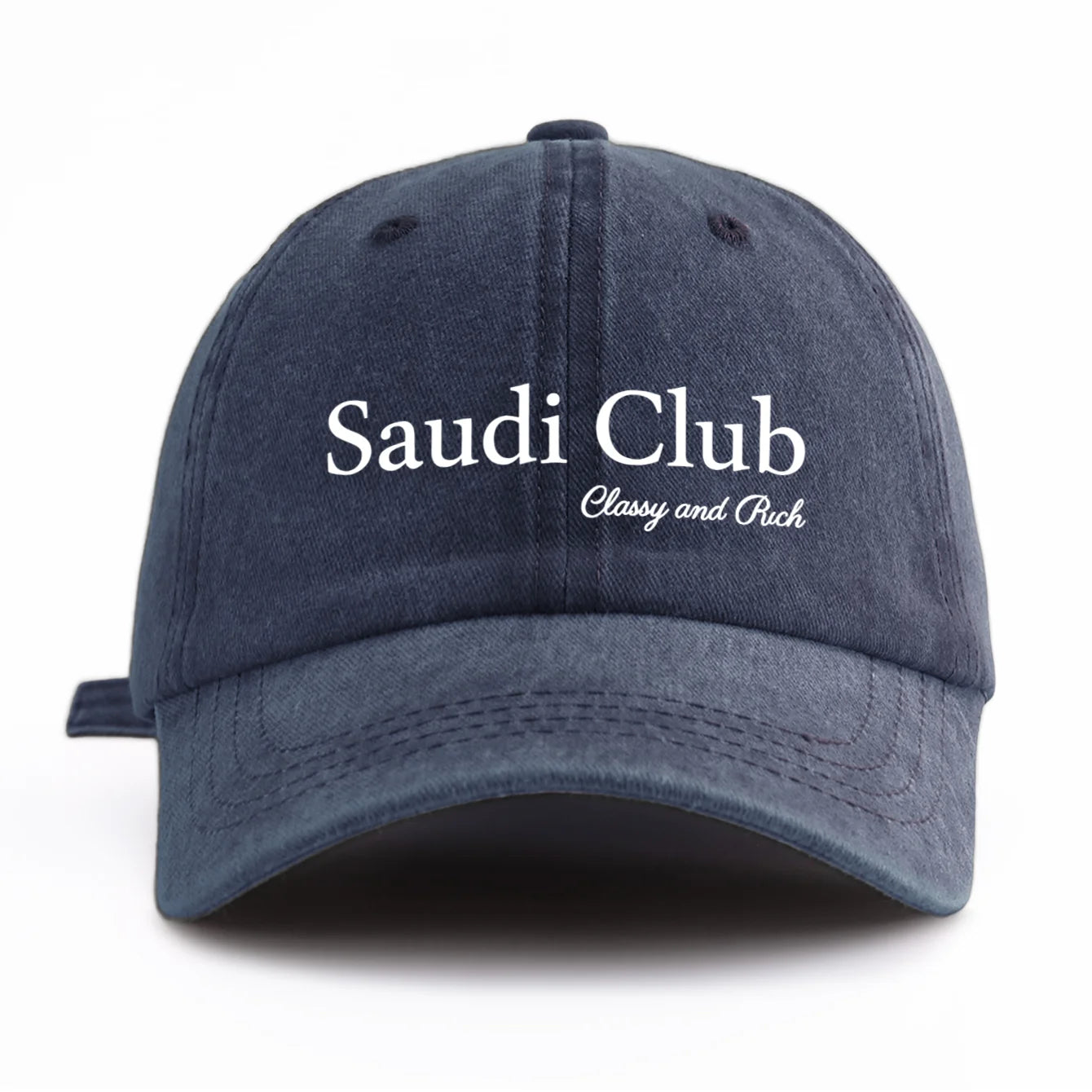 SAUDI C Print Washed Baseball Cap For Adults