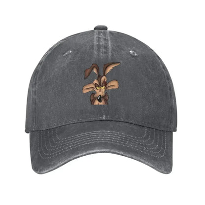 Unisex Wile E. Coyote Hats Classic Distressed Washed Cartoon Baseball Cap