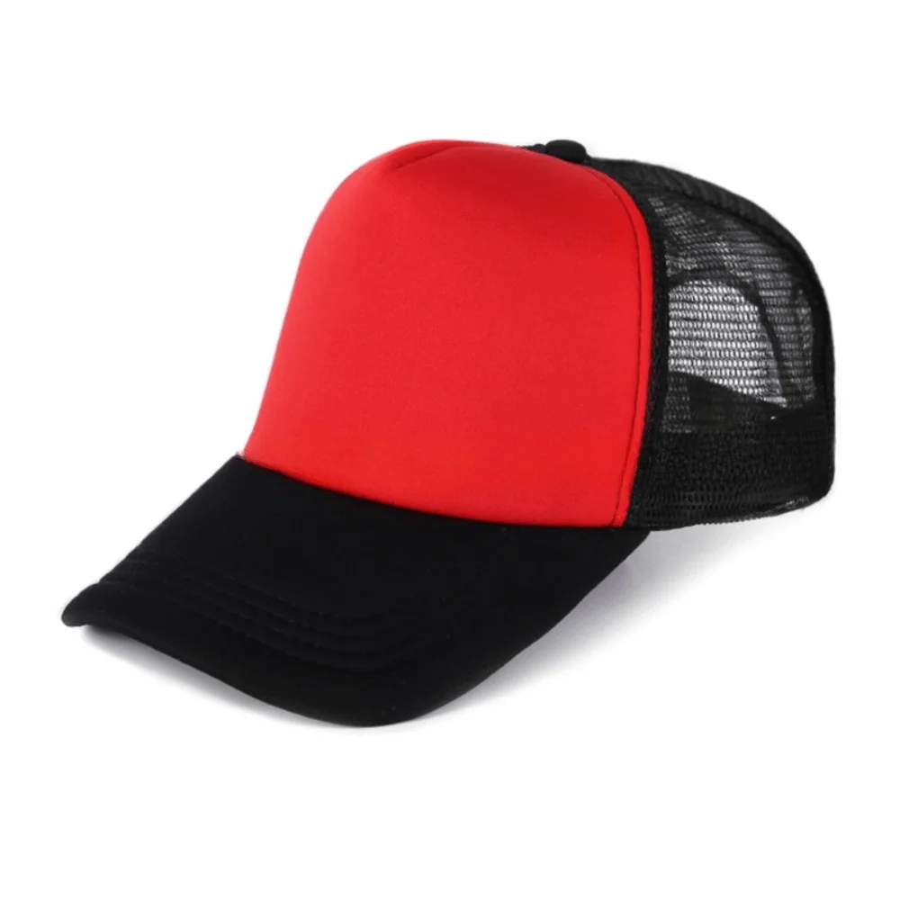 Unisex Spong Mesh Baseball Cap Wide Brim Breathable Peaked Cap