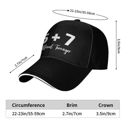 Summer Funny 13th Birthday Teenager 13 Year Old Baseball Cap