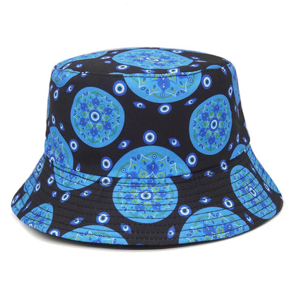 Panama Bucket Hats Animal Letter Print Fisherman Hat For Women Men