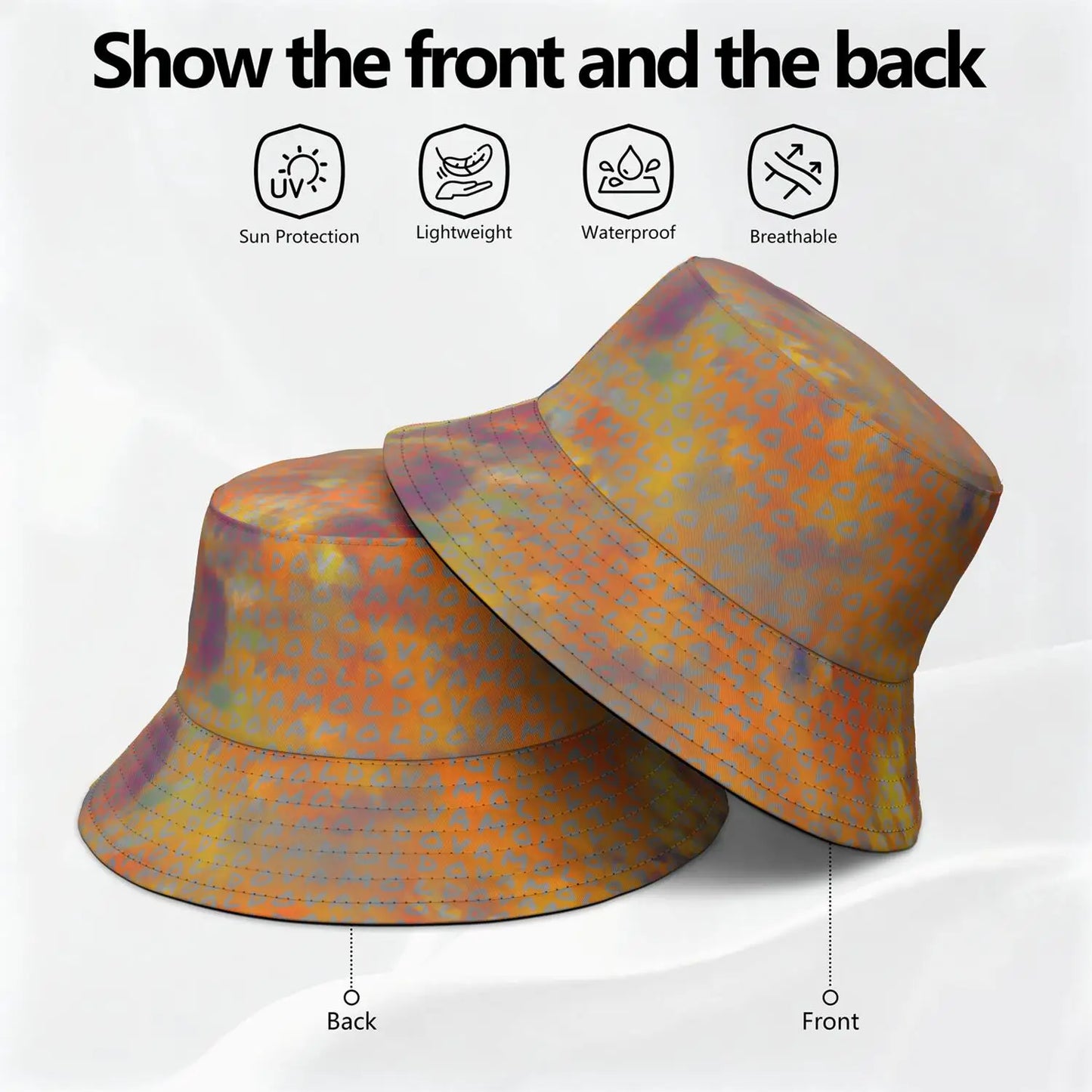 Moldova Fisherman Hats Free Custom Made Name Number Bucket Cap