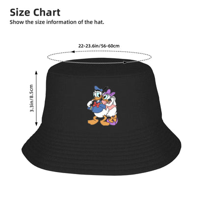 Women Men Bucket Hat Donald Duck And Daisy Duck Beach Hatwear Packable