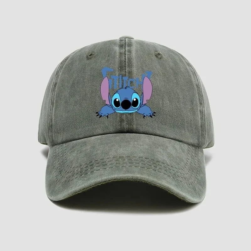 Stitch Casual Hat Kawaii Cartoon Anime Figure Baseball Caps