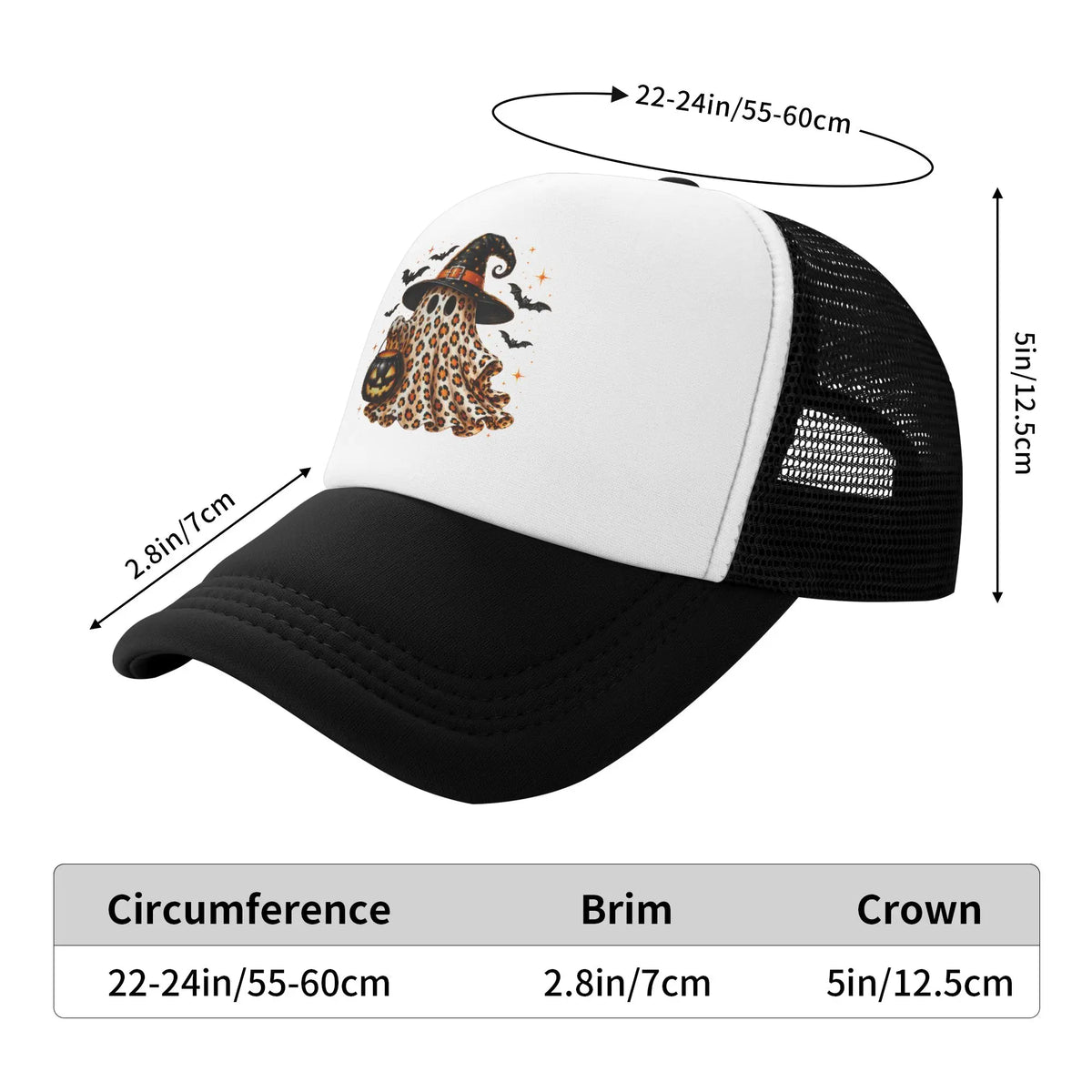 Leopard Ghost  Mesh Baseball Cap