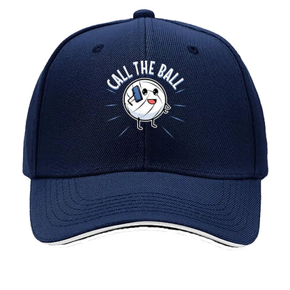 Call The Ball Volleyball Cartoon Black Sandwich Baseball Cap