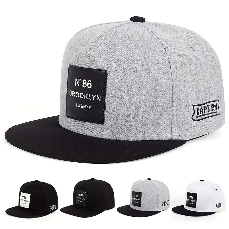 Unisex BROOKLYN Label Hip-hop Hats Adjustable Casual Snapback Caps