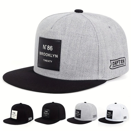 Unisex BROOKLYN Label Hip-hop Hats Adjustable Casual Snapback Caps
