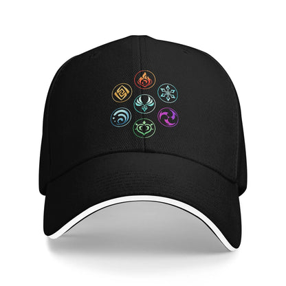 Genshin Impact Elements Impact Baseball Cap Fashion