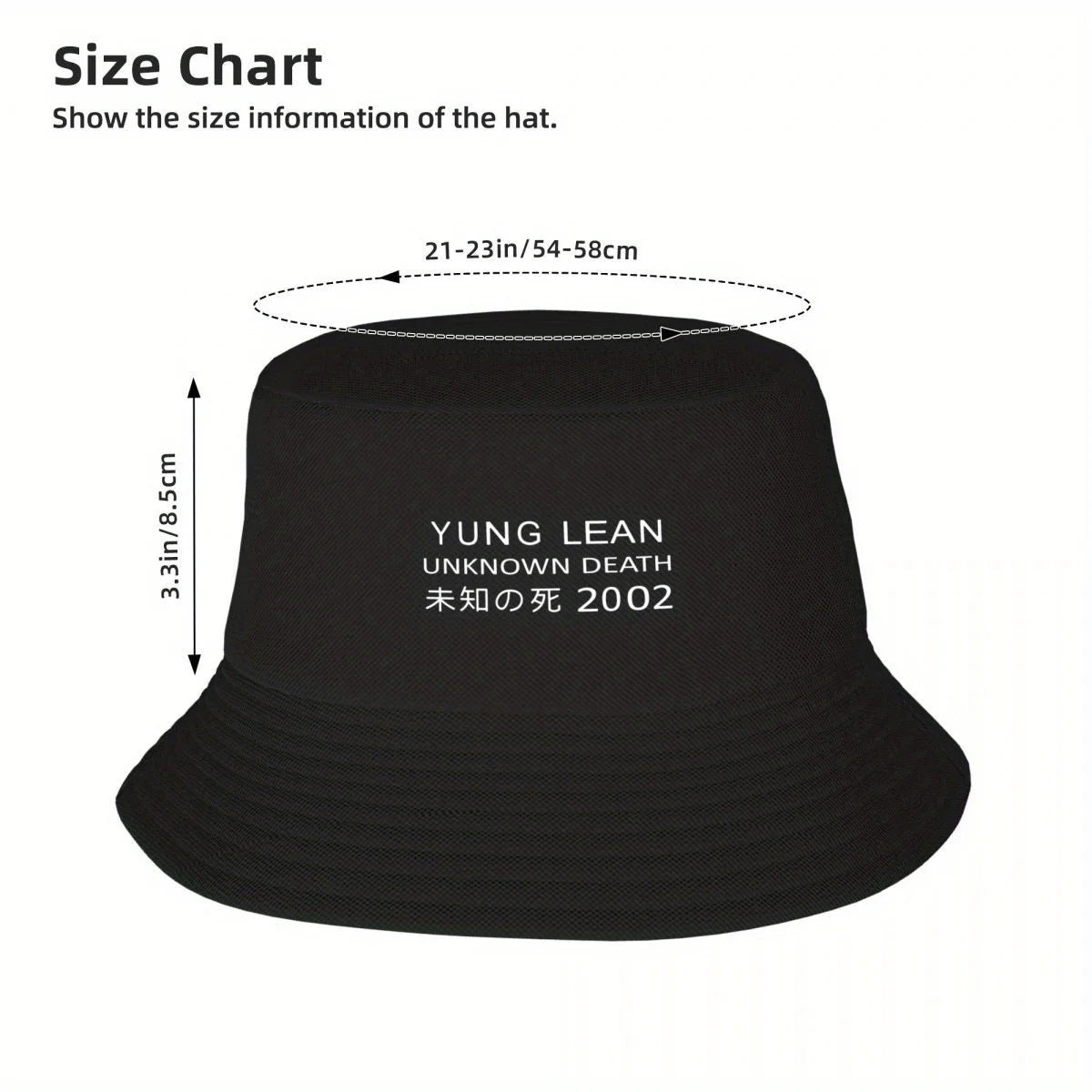 New Yung Lean Unknown Death Bucket Hat For Man Women's
