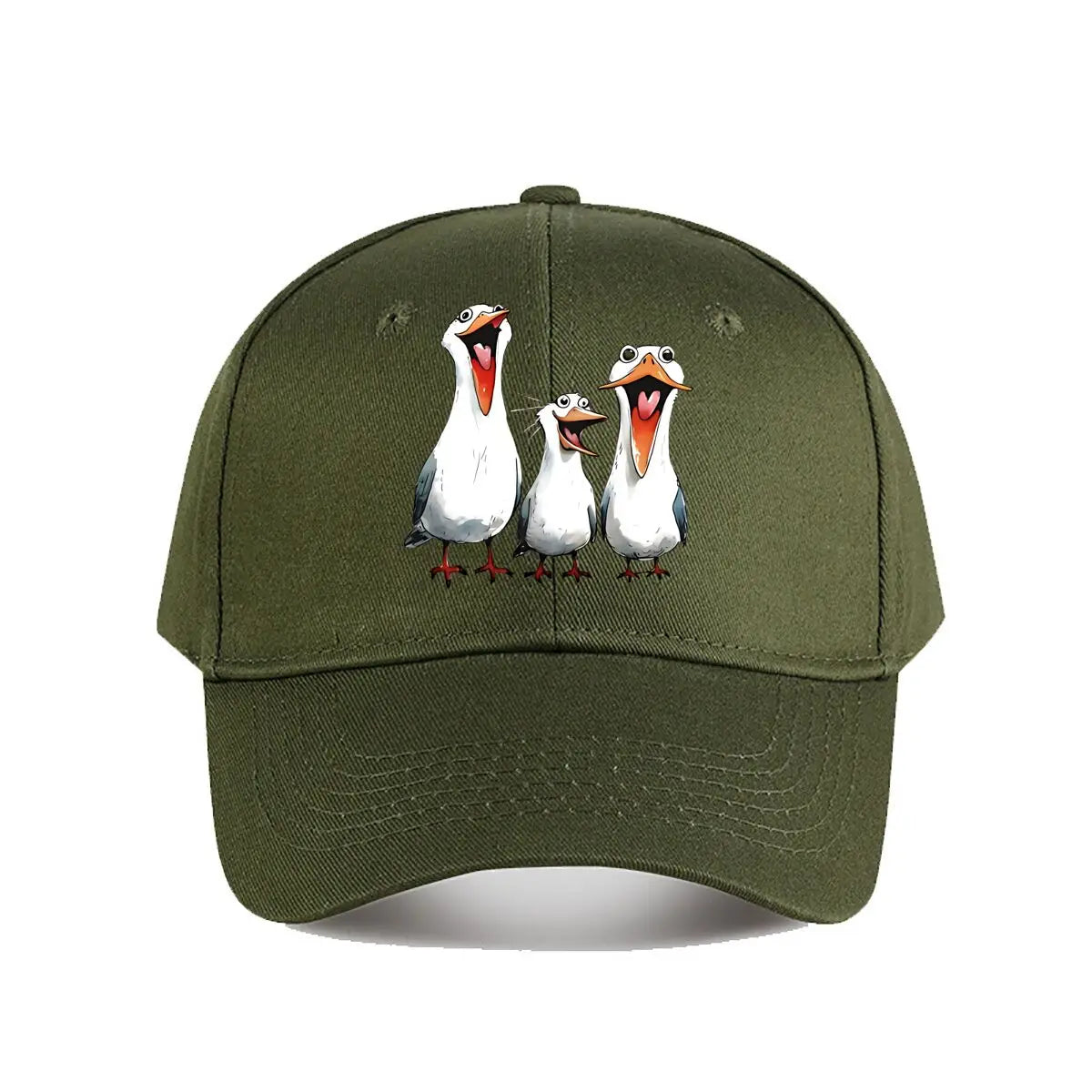 Three - Piece Cute Cartoon Seagull Plush Toy Set Baseball Cap