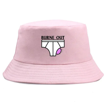 Adult Burne Out Summer Bob Fisherman Cap Woman Man Bucket Hats