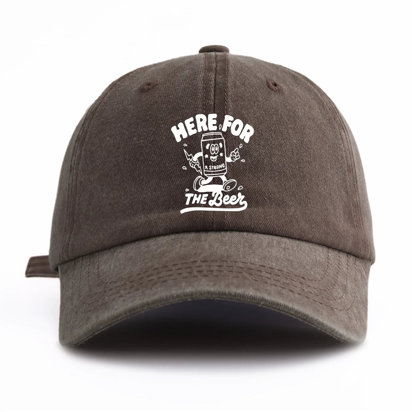 THE BEER Print Washed Baseball Cap For Adults