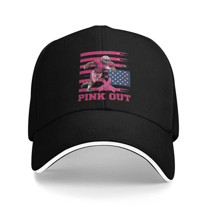 October We Wear Pink Rainbow Breast Cancer Awareness Ribbon Sandwich Cap Baseball Cap