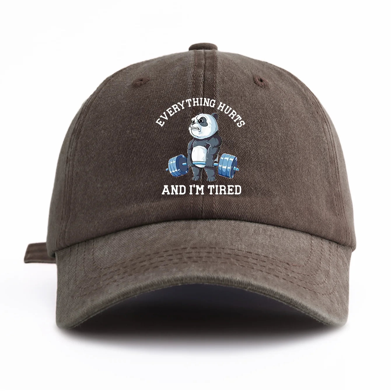 PANDA Print Washed Baseball Cap For Adults
