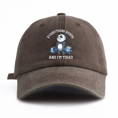 PANDA Print Washed Baseball Cap For Adults