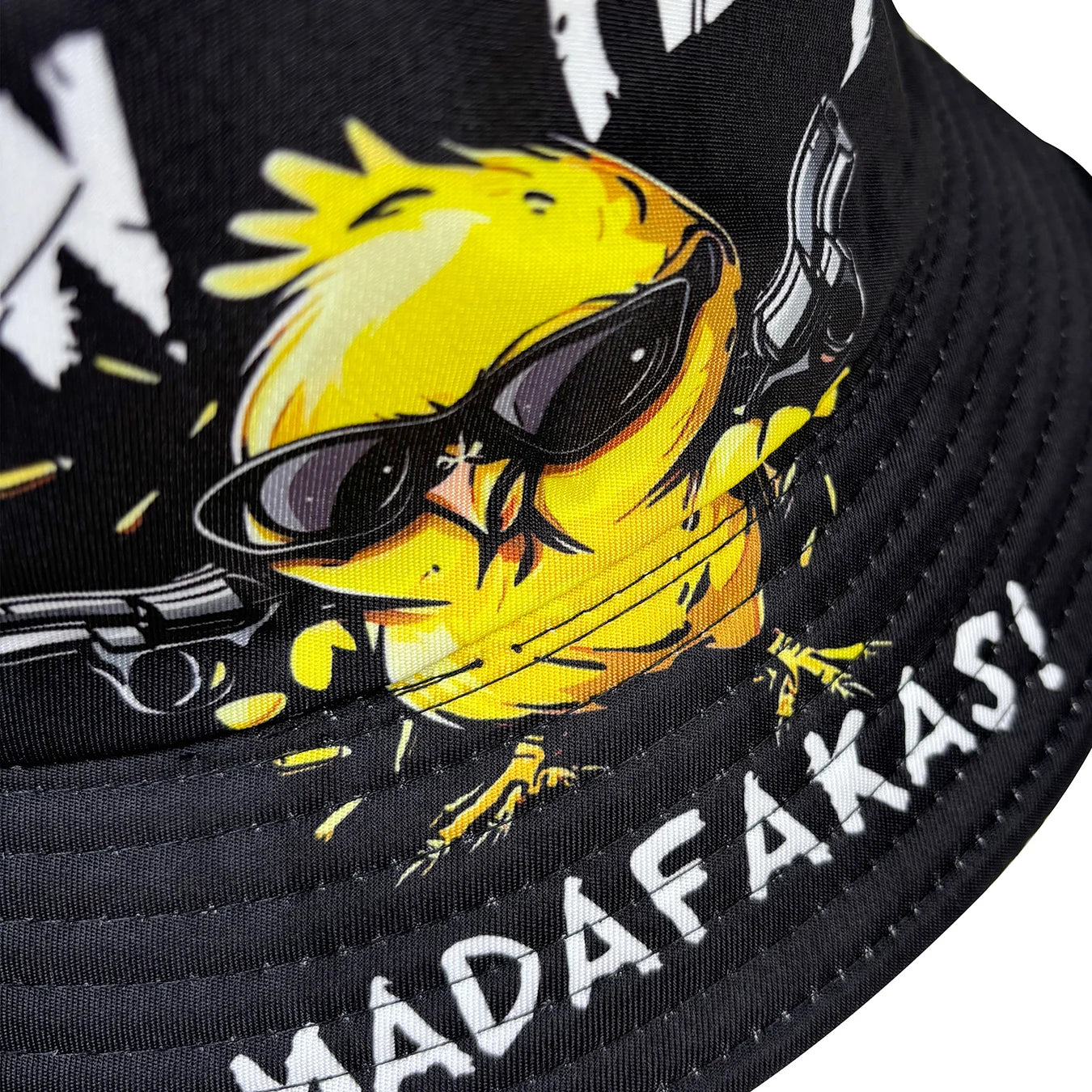 Cool Duck'Pew Pew' 3D Graphic Fisherman Hat