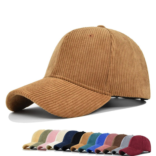 Solid Color Corduroy Ins Baseball Cap Korean Version Versatile Face
