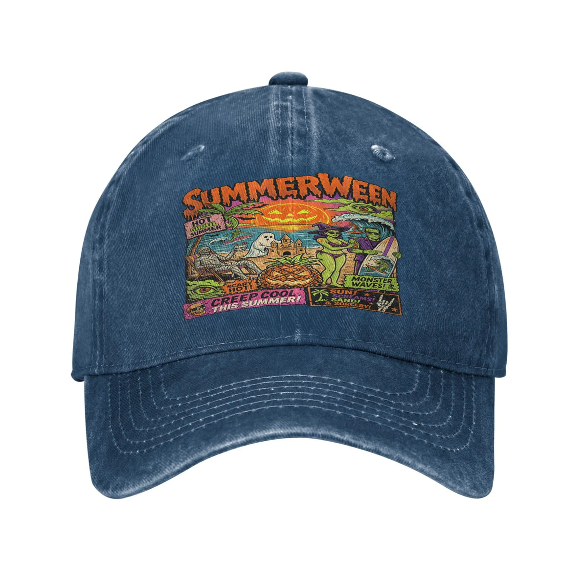 Ghoul Summer Monster Waves Creep Cap Baseball Cap