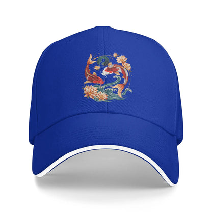 Japanese Koi Fish Sakura Baseball Cap