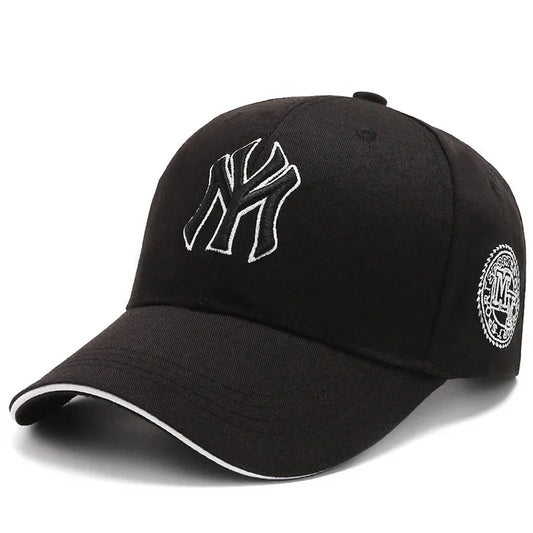Four Seasons HatsMen Trendy Black Retro brooklyn Letter Embroidery Baseball Hat