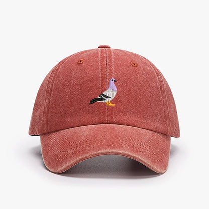 Embroidery Pigeon Design Spring vintage Baseball caps Men Women