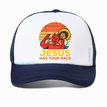 Jesus Has Your Back Jiu Jitsu Retro Christian Baseball Cap