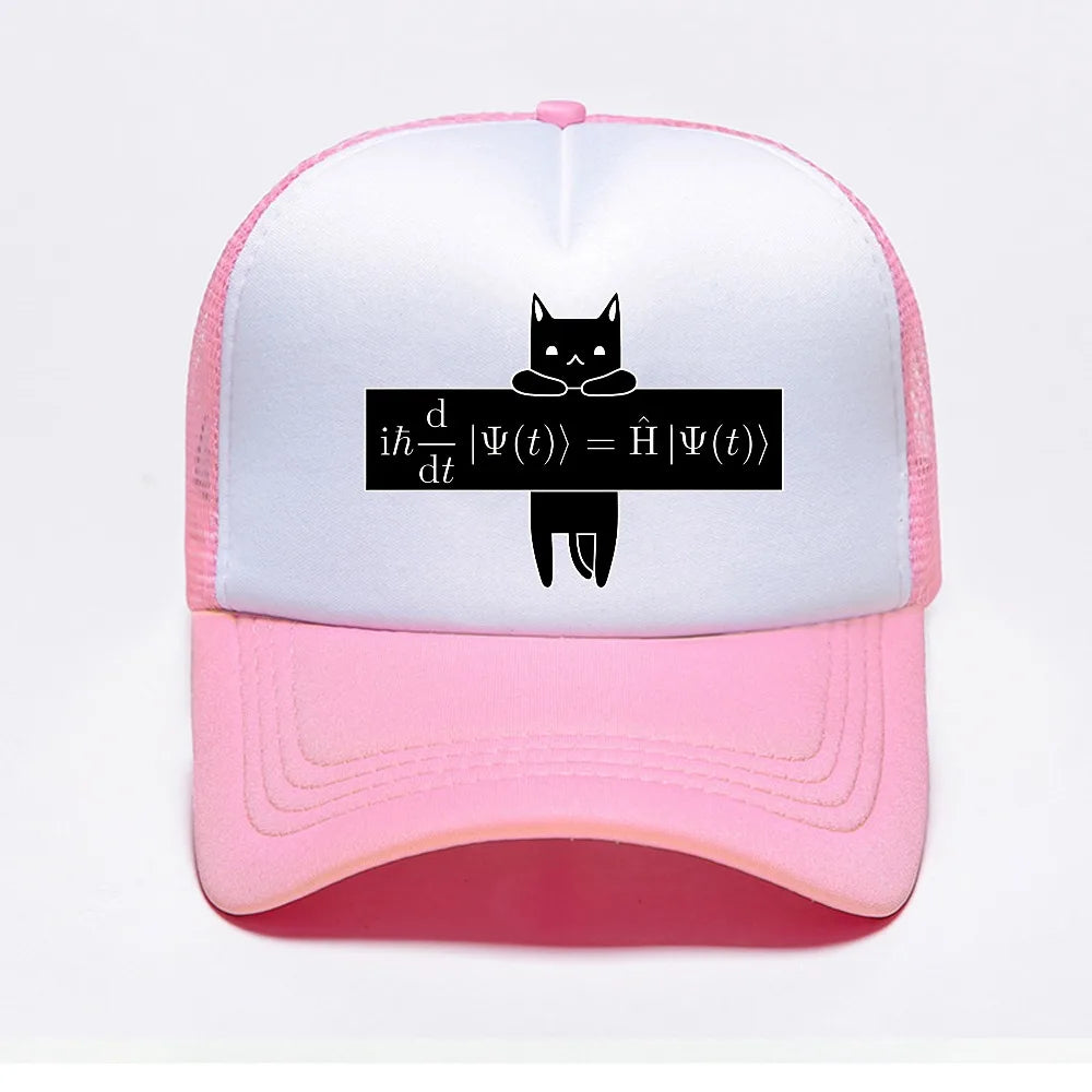 Quantum Mechanics Cat Baseball Cap