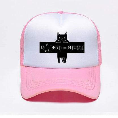 Quantum Mechanics Cat Baseball Cap
