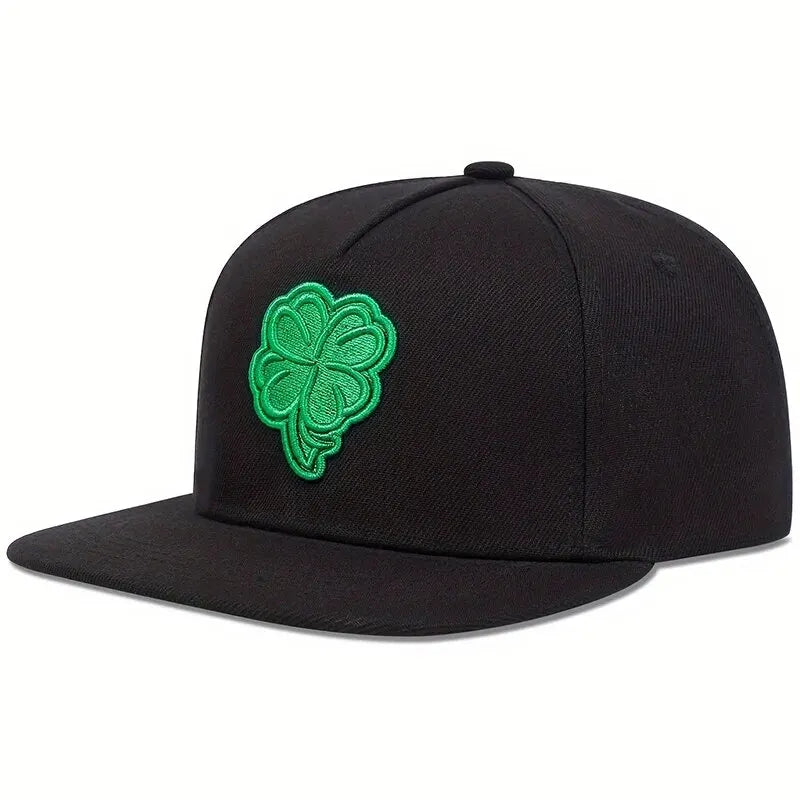 Unisex Clover Embroidery Hip-Hop Hats Snapback Caps Baseball Caps Sunscreen Hat