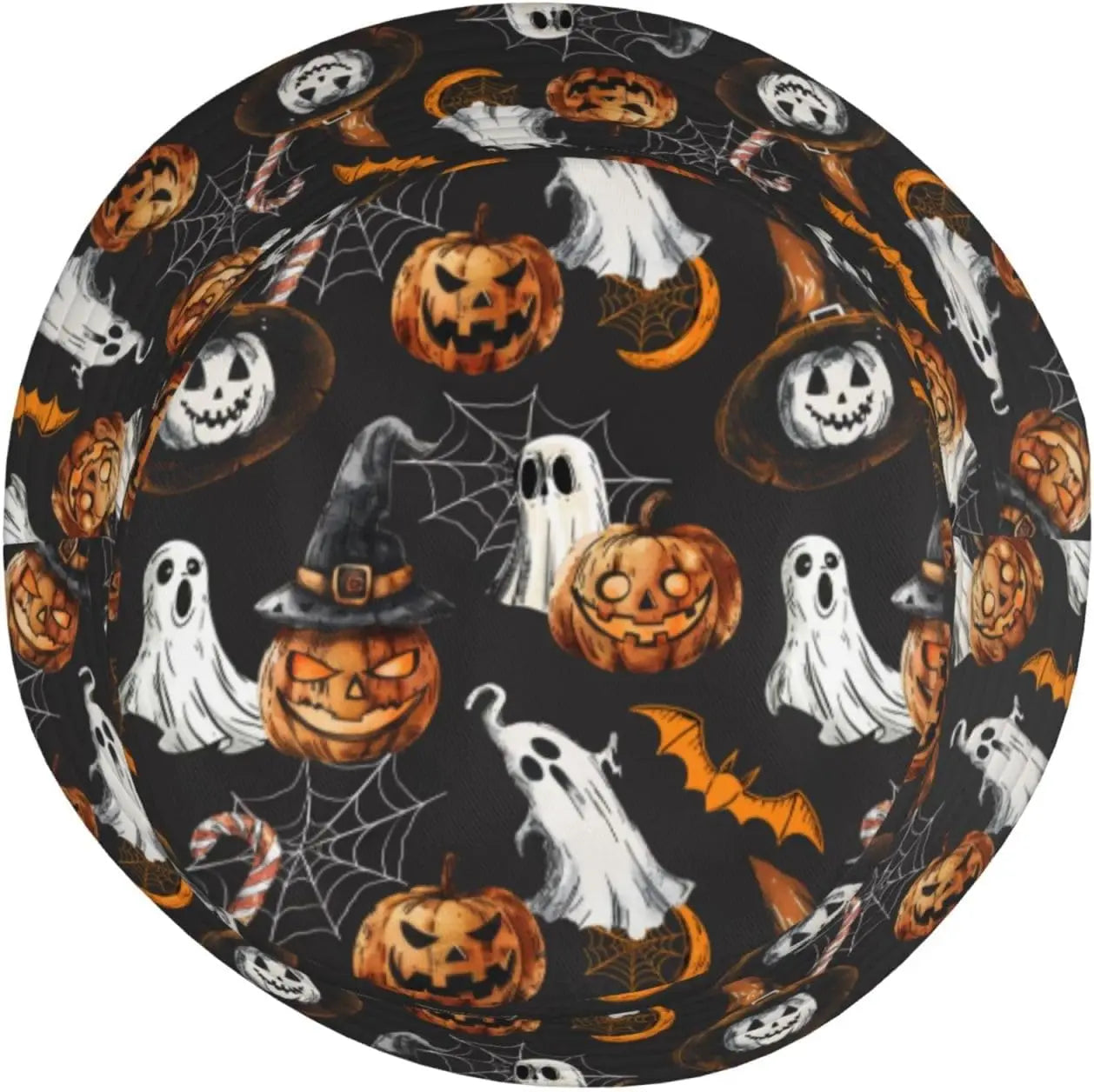 Pumpkin Hat Skull Bucket Hat