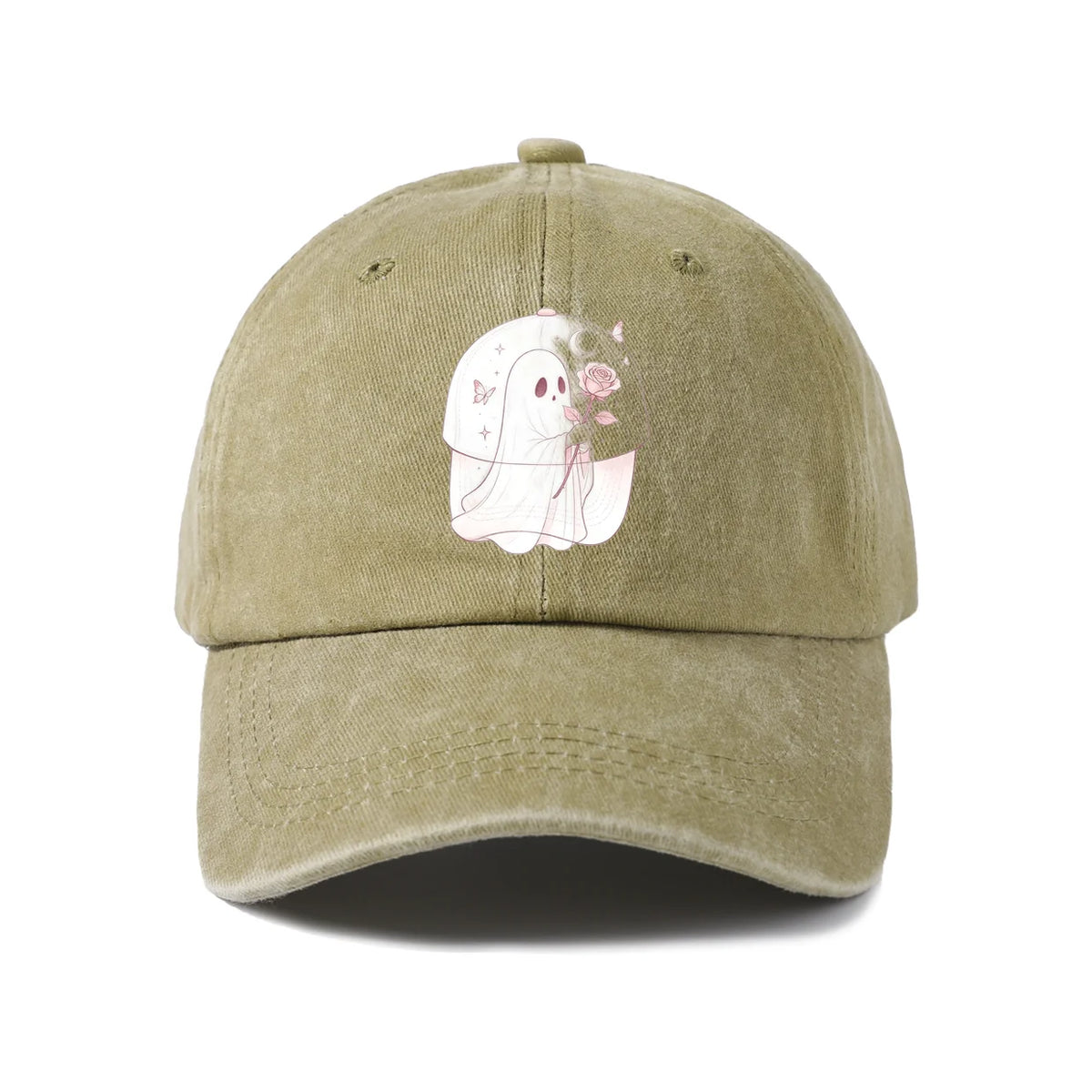 Cute Moon Ghost Graphic Baseball Cap