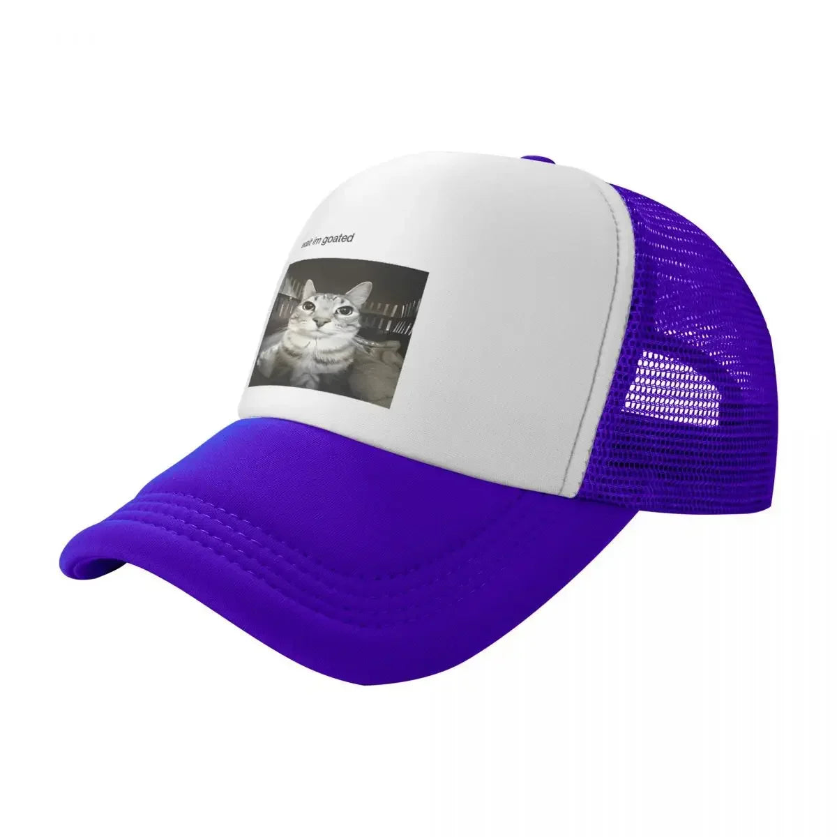 Wait I'm Goated Cat Mesh Baseball Cap