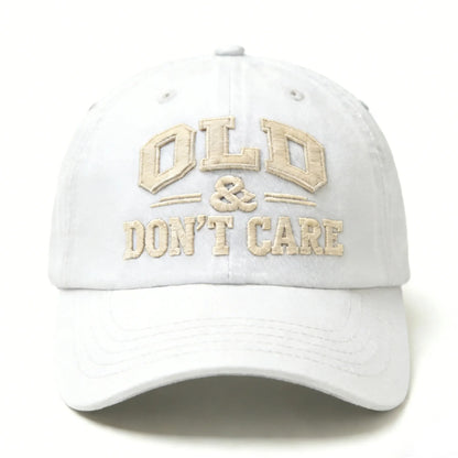 Cotton Baseball Hat Soft Vintage Old And Don'T Care Baseball Cap