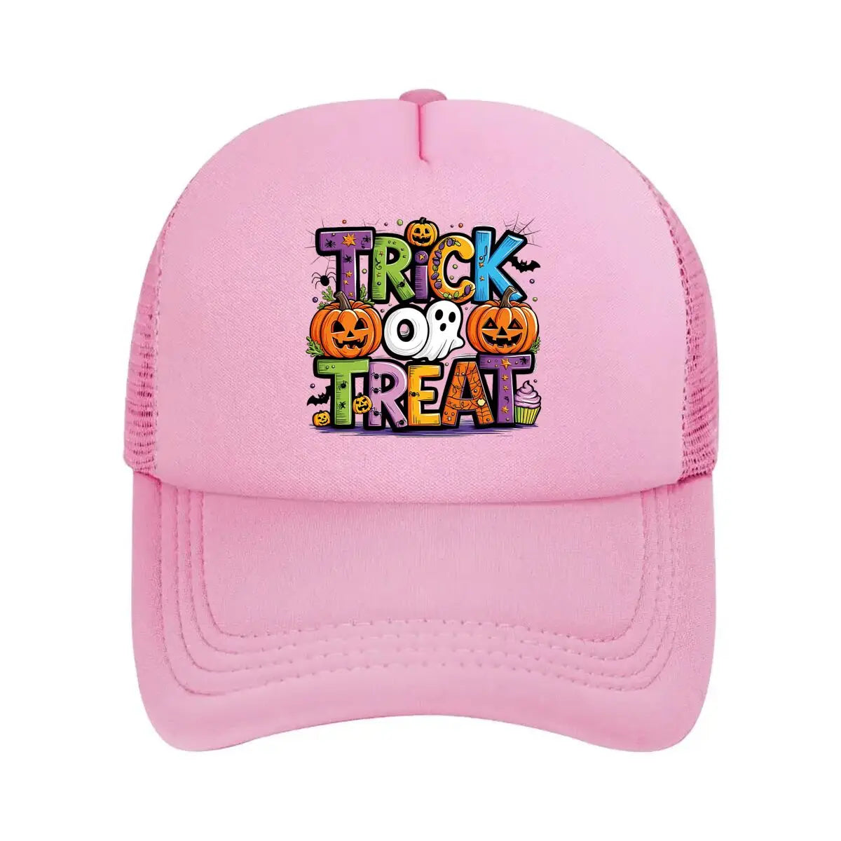 Trick Or Treat Halloween Graphic 2026 Mesh Baseball Cap