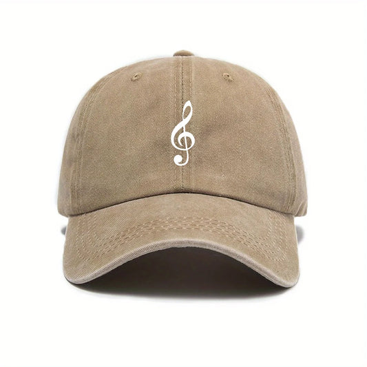 Music Note Printed Baseball Cap